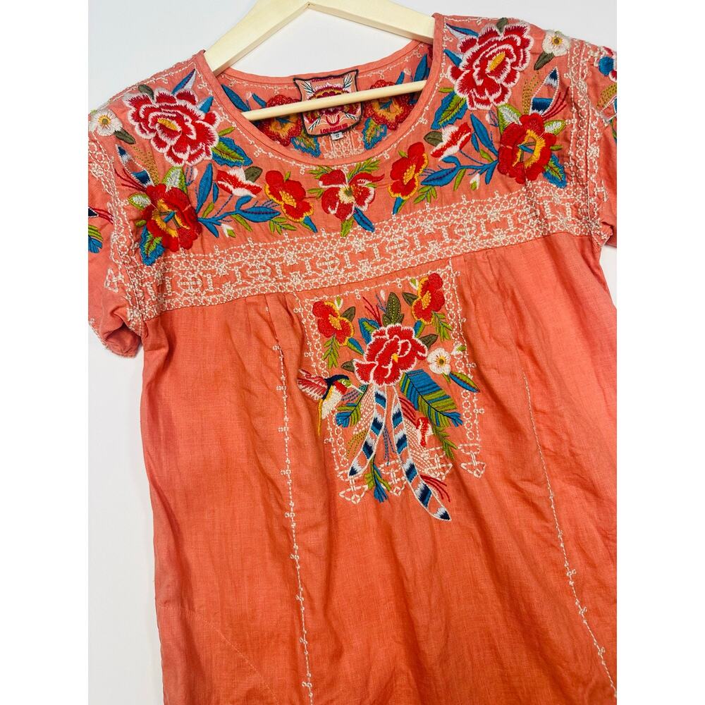 Johnny Was Heavily Embroidered Linen Dress Size Small - Picture 2 of 7
